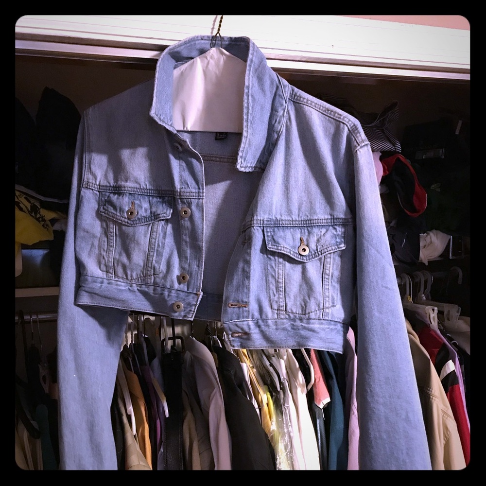 Cropped Unisex Forever 21 Denim Jacket Brand New